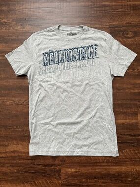 Aeropostale Print Graphic Grey Short Sleeve Tee NWOT